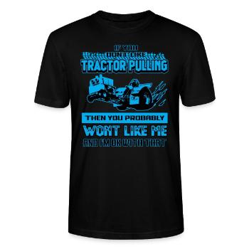 Tractorpulling Traktor Trecker Motorsport Geschenk - Stanley/Stella Unisex Bio-T-Shirt CRAFTER - Schwarz - Vorne - Alina (178cm) & Michal (187cm)