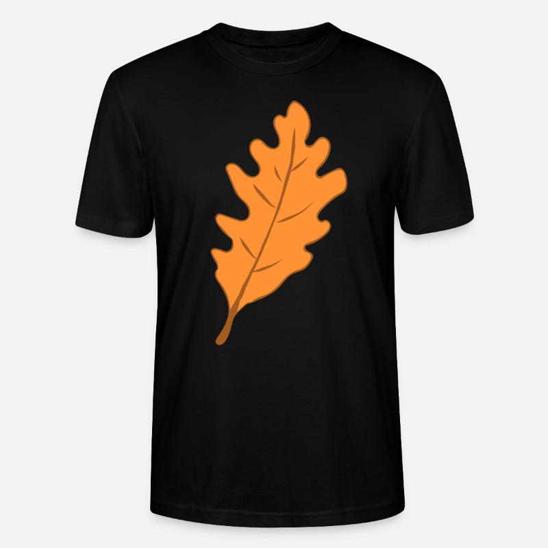 Eiche - Blatt - Herbst - Stanley/Stella Unisex Bio-T-Shirt CRAFTER - Schwarz