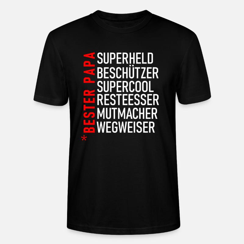 Bester Papa - Stanley/Stella Unisex Bio-T-Shirt CRAFTER - Schwarz