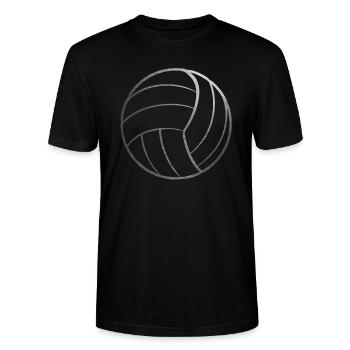 Volleyball - sporty - Stanley/Stella CRAFTER Unisex Organic T-Shirt - black - Front - Alina (178cm) & Michal (187cm)