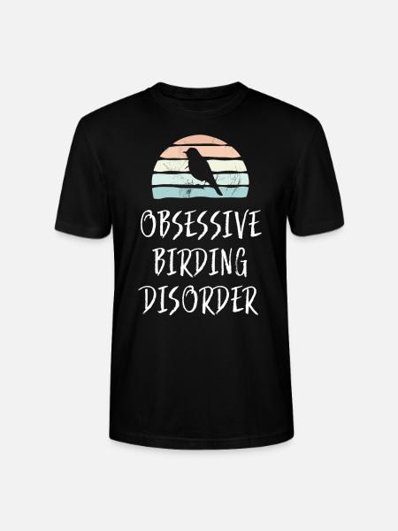 Obsessieve Birding-stoornis Grappige vogelobservatiegift - Stanley/Stella Uniseks bio-T-shirt CRAFTER - zwart