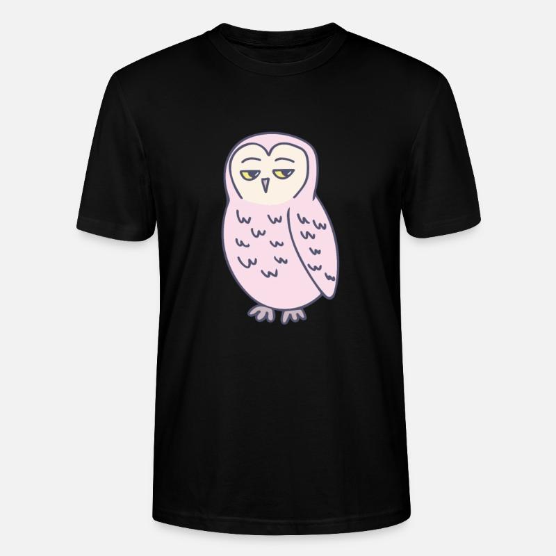 Eule Genervt Lustig - Stanley/Stella Unisex Bio-T-Shirt CRAFTER - Schwarz