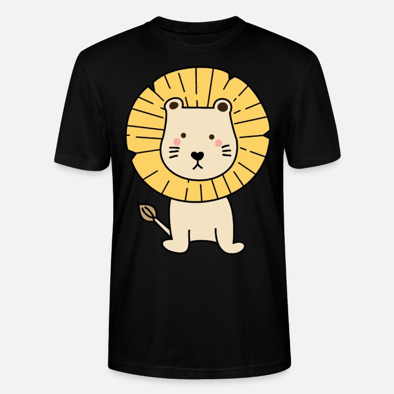 Löwe Kind Niedlich - Stanley/Stella Unisex Bio-T-Shirt CRAFTER - Schwarz