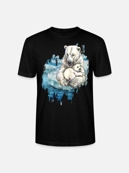 eisbader winterbader winterschwimmer eisbär mama - Ekologisk T-shirt CRAFTER unisex från Stanley/Stella - svart