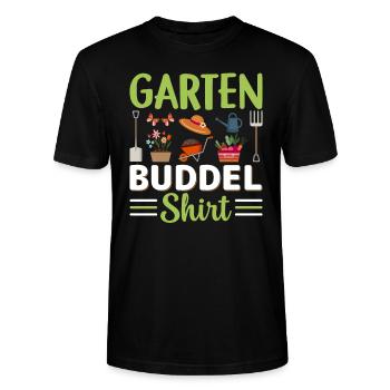 Garten Gemüse Schrebergarten - Stanley/Stella Unisex Bio-T-Shirt CRAFTER - Schwarz - Vorne - Alina (178cm) & Michal (187cm)