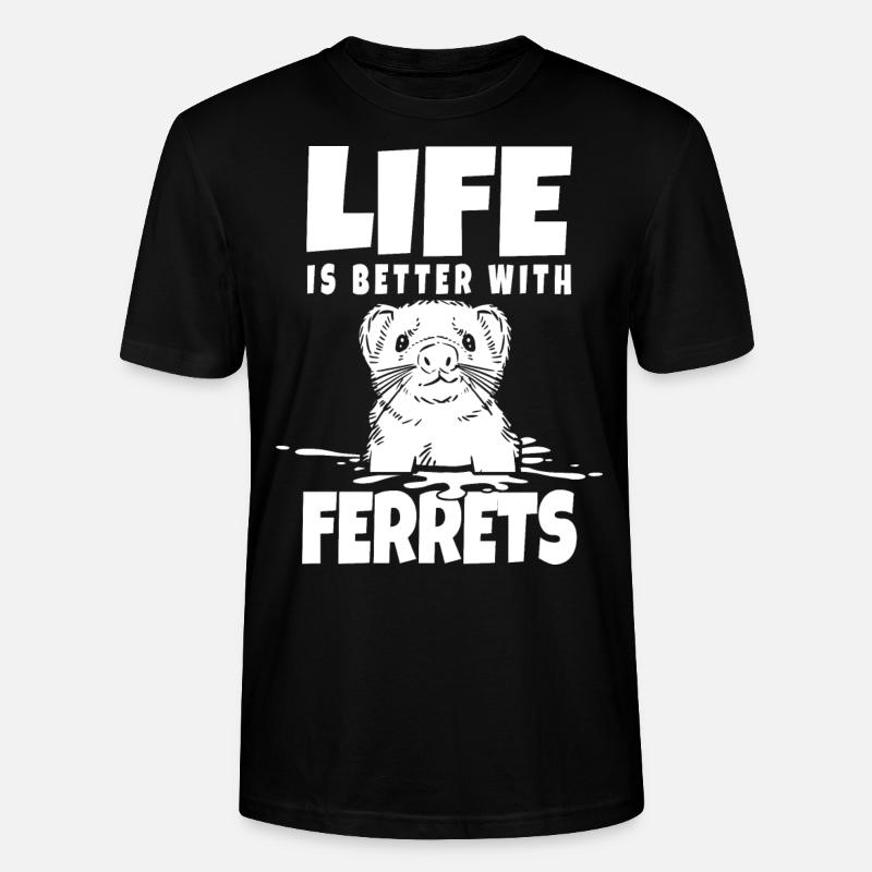 Frettchen Sprüche - Stanley/Stella Unisex Bio-T-Shirt CRAFTER - Schwarz