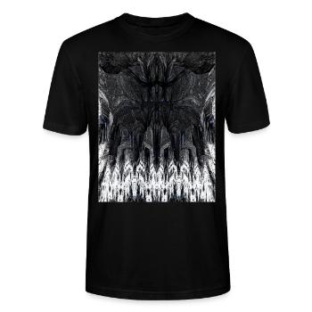 Fraktale Kunst | Gothic-Style | 3D-Grafik - Stanley/Stella Unisex Bio-T-Shirt CRAFTER - Schwarz - Vorne - Alina (178cm) & Michal (187cm)