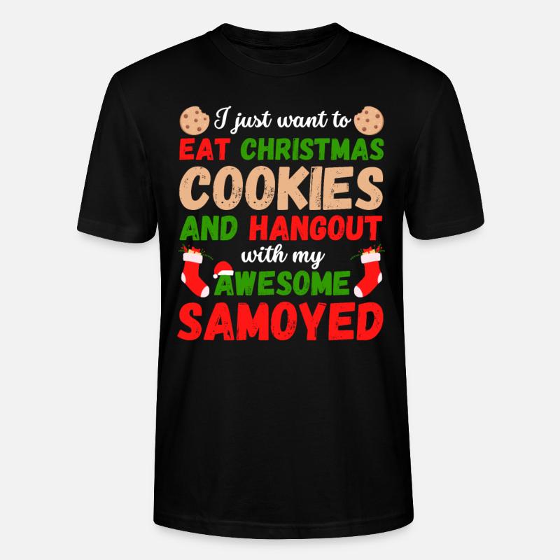 Biscuits Samoyèdes de Noël - T-shirt bio CRAFTER Stanley Stella Unisexe - noir