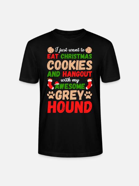 Biscuits lévriers de Noël - T-shirt bio CRAFTER Stanley Stella Unisexe - noir
