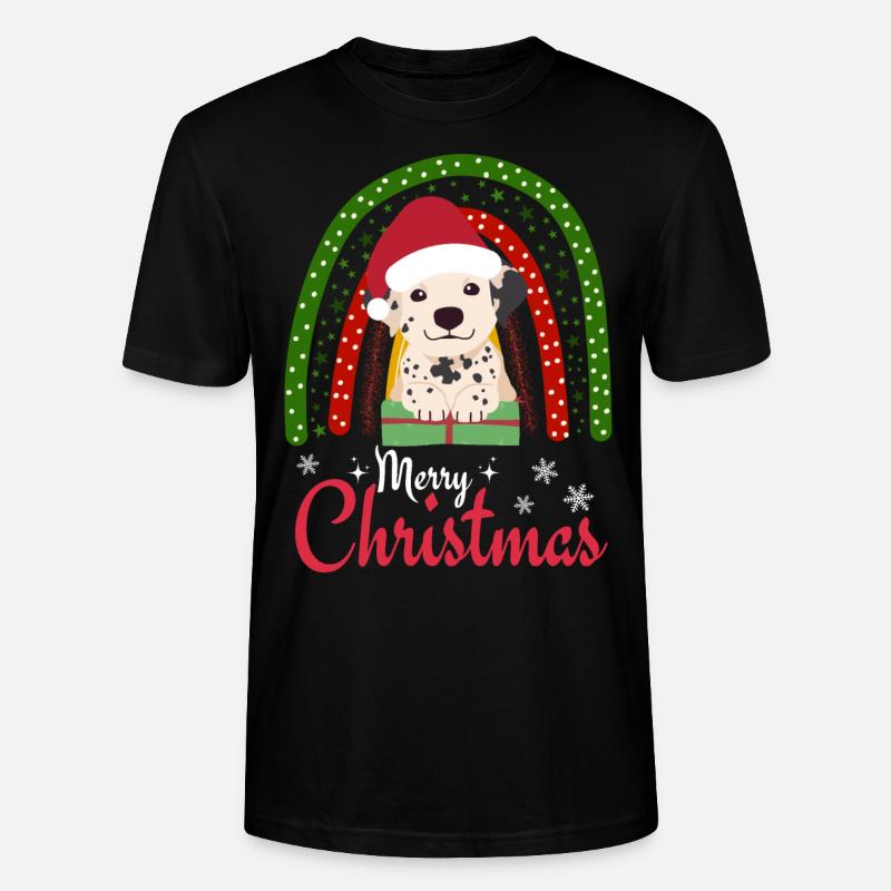 Noël Doux Dalmatien Amant Kawaii - T-shirt bio CRAFTER Stanley Stella Unisexe - noir