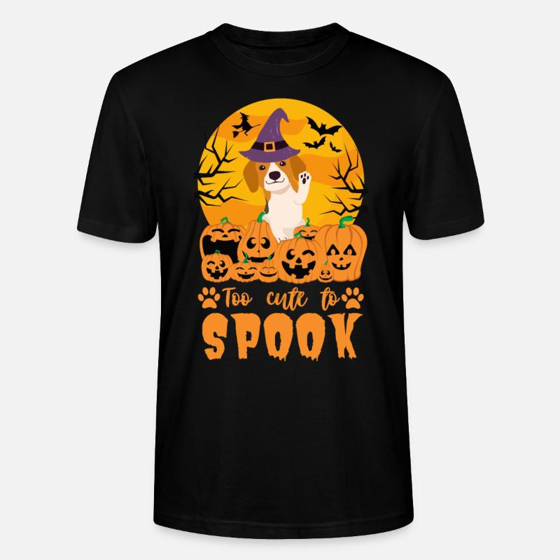 Mignon Beagle Halloween Costume Chien - T-shirt bio CRAFTER Stanley Stella Unisexe - noir
