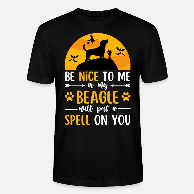 Beagle Halloween Kostüm Hund - Stanley/Stella Unisex Bio-T-Shirt CRAFTER - Schwarz