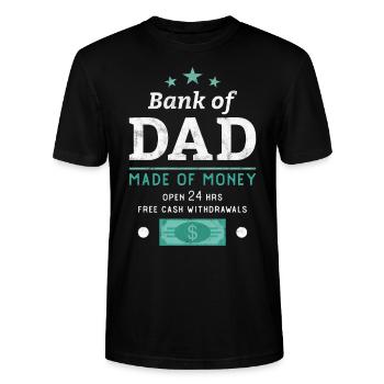Bank von Papa - Stanley/Stella Unisex Bio-T-Shirt CRAFTER - Schwarz - Vorne - Alina (178cm) & Michal (187cm)