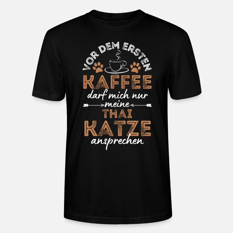 Café thaïlandais Cat Coffee - T-shirt bio CRAFTER Stanley Stella Unisexe - noir