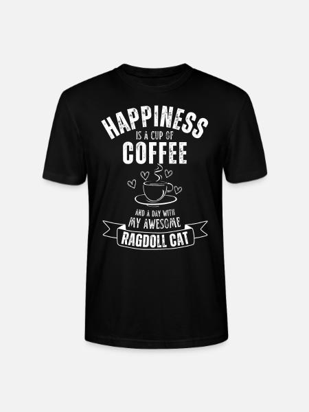 Ragdoll Katze Kaffee Cafe - Stanley/Stella Unisex Bio-T-Shirt CRAFTER - Schwarz