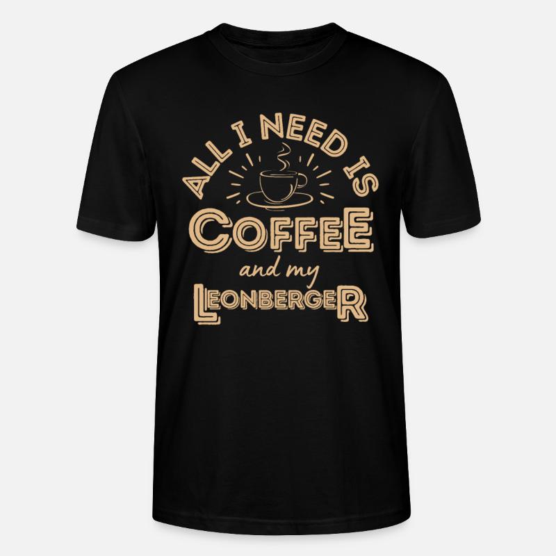 Leonberger Kaffee Hund Cafe - Stanley/Stella Unisex Bio-T-Shirt CRAFTER - Schwarz