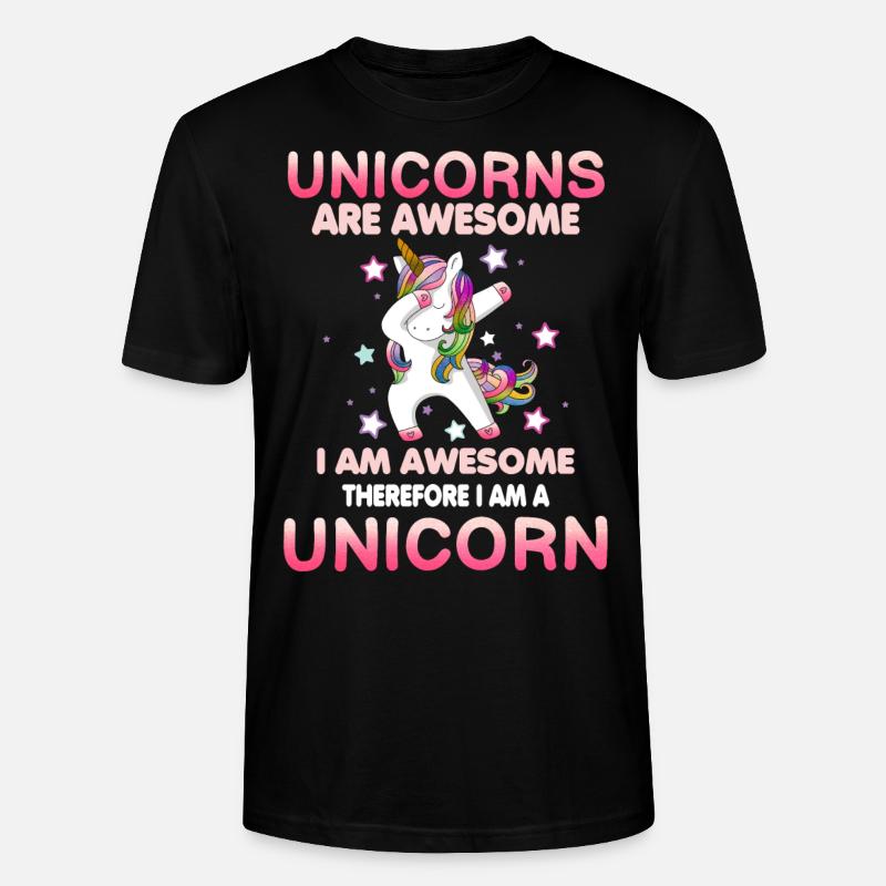 Einhörner sind Fantastisch - Stanley/Stella Unisex Bio-T-Shirt CRAFTER - Schwarz