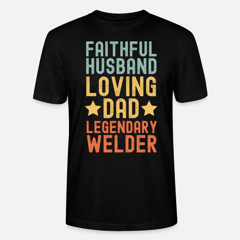 Ehemann Vater Legendärer Schweißer - Stanley/Stella Unisex Bio-T-Shirt CRAFTER - Schwarz