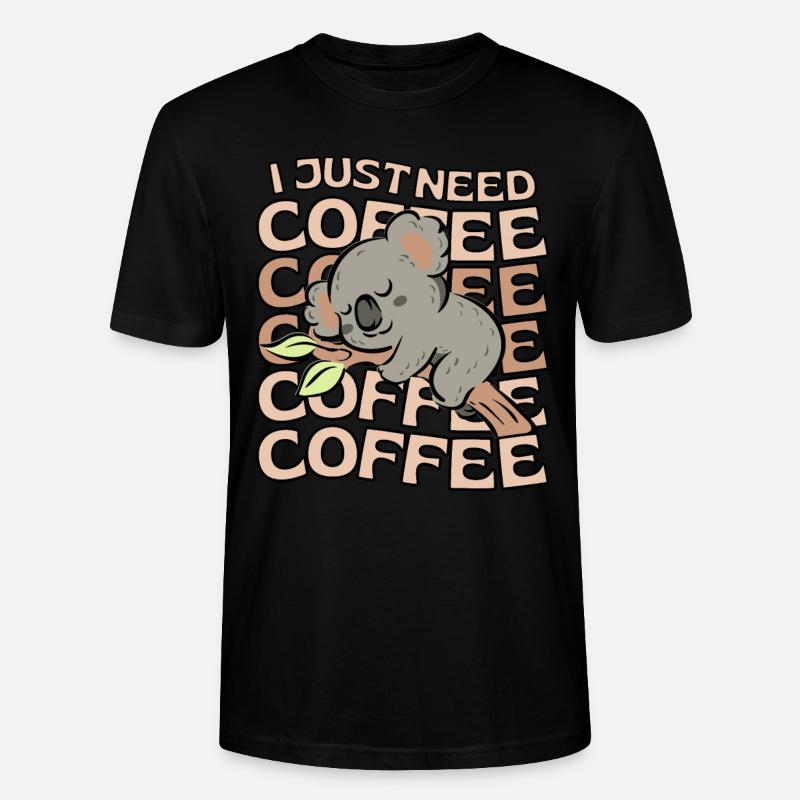 Koala Kaffee Koala Cafe - Stanley/Stella Unisex Bio-T-Shirt CRAFTER - Schwarz