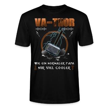 Va-Thor - Stanley/Stella Unisex Bio-T-Shirt CRAFTER - Schwarz - Vorne - Alina (178cm) & Michal (187cm)