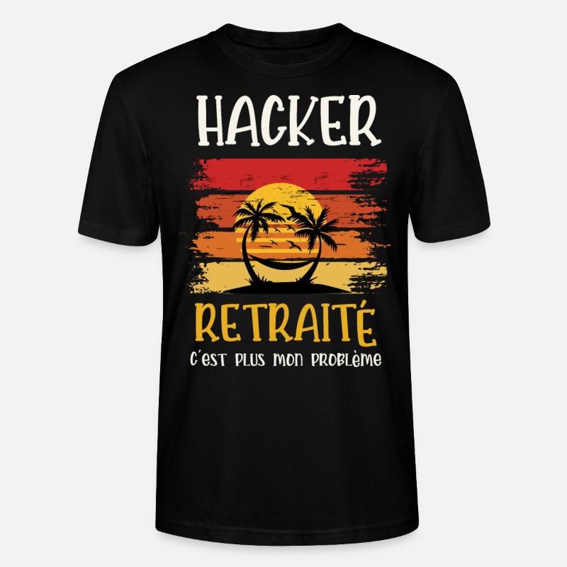 hacker retraité - T-shirt bio CRAFTER Stanley Stella Unisexe - noir