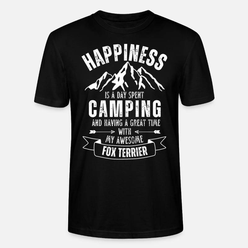 Camping et Fox-Terrier - T-shirt bio CRAFTER Stanley Stella Unisexe - noir