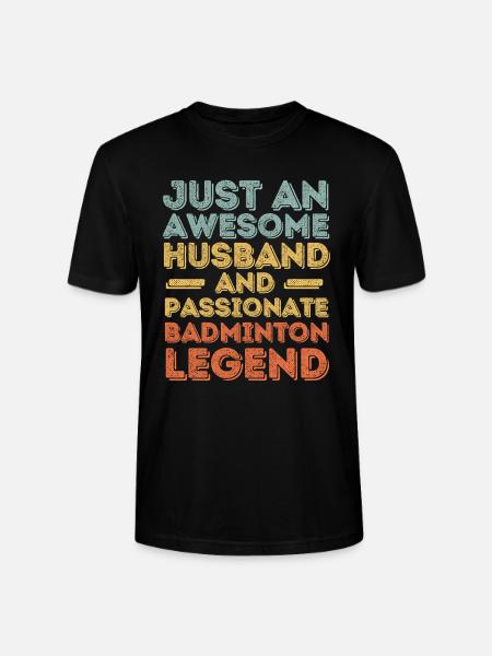 Ehemann Badminton retro - Stanley/Stella Unisex Bio-T-Shirt CRAFTER - Schwarz