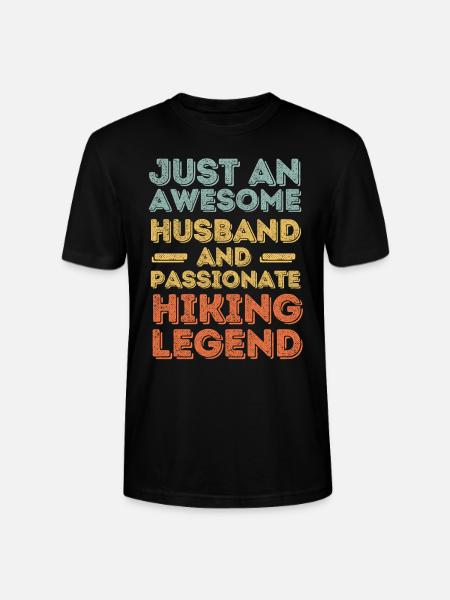 Ehemann Wandern retro - Stanley/Stella Unisex Bio-T-Shirt CRAFTER - Schwarz