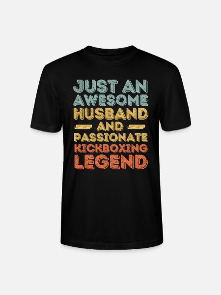 Husband Kickboxing retro - Stanley/Stella CRAFTER Unisex Organic T-Shirt - black