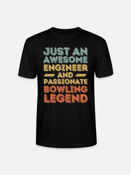 Engineer Bowling retro - Stanley/Stella CRAFTER Unisex Organic T-Shirt - black