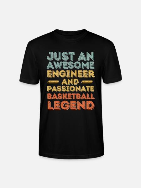 Engineer Basketball retro - Stanley/Stella CRAFTER Unisex Organic T-Shirt - black