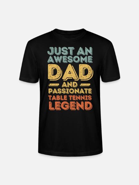 Papa tennis de table rétro - T-shirt bio CRAFTER Stanley Stella Unisexe - noir