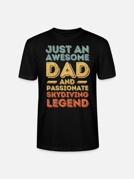 Dad skydiving retro - Stanley/Stella CRAFTER Unisex Organic T-Shirt - black