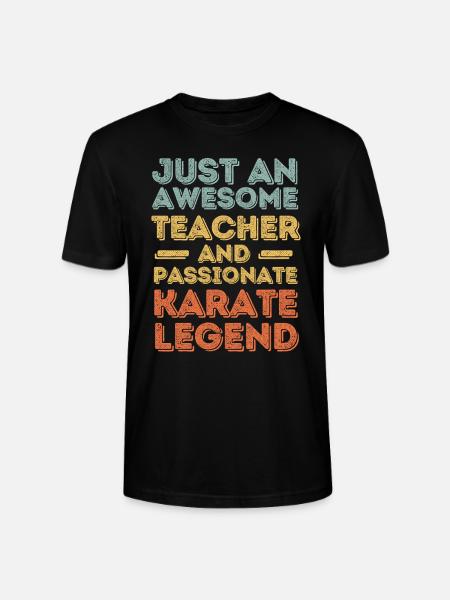 Teacher Karate retro - Stanley/Stella CRAFTER Unisex Organic T-Shirt - black