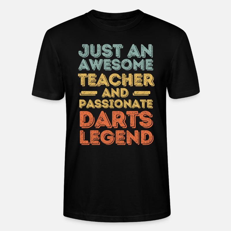 Lehrer Dart retro - Stanley/Stella Unisex Bio-T-Shirt CRAFTER - Schwarz