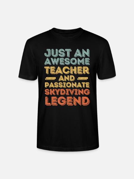 Teacher skydiving retro - Stanley/Stella CRAFTER Unisex Organic T-Shirt - black