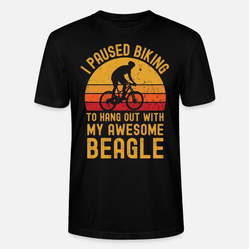 Cyclisme et Beagle - T-shirt bio CRAFTER Stanley Stella Unisexe - noir