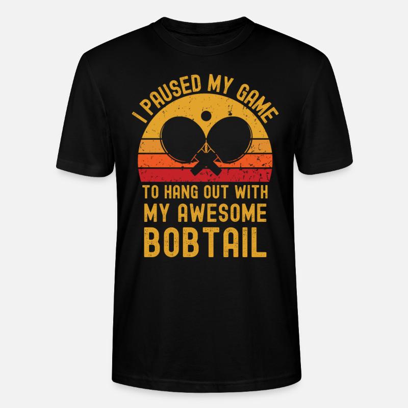 Tennis de table et bobtail - T-shirt bio CRAFTER Stanley Stella Unisexe - noir