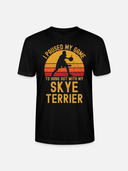Basketball and Skye Terrier - Stanley/Stella CRAFTER Unisex Organic T-Shirt - black