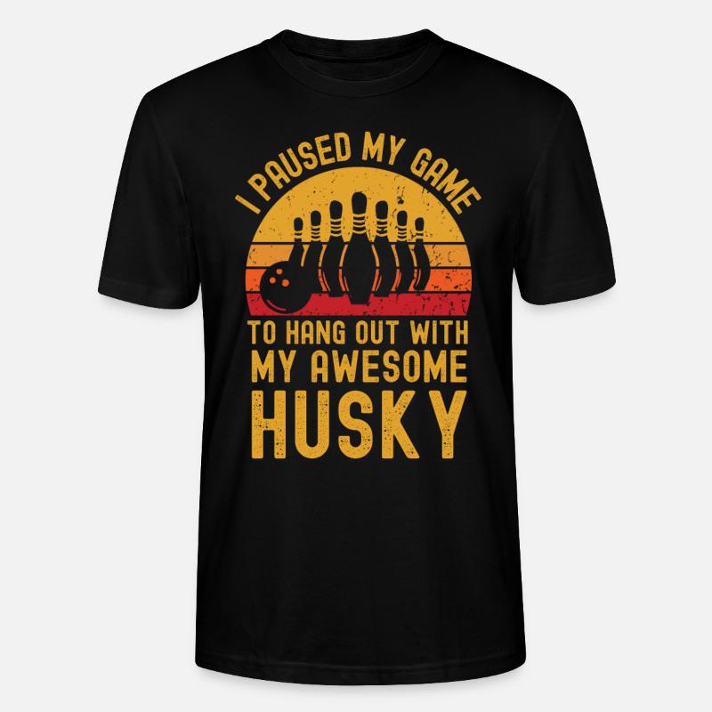 Bowling et husky - T-shirt bio CRAFTER Stanley Stella Unisexe - noir