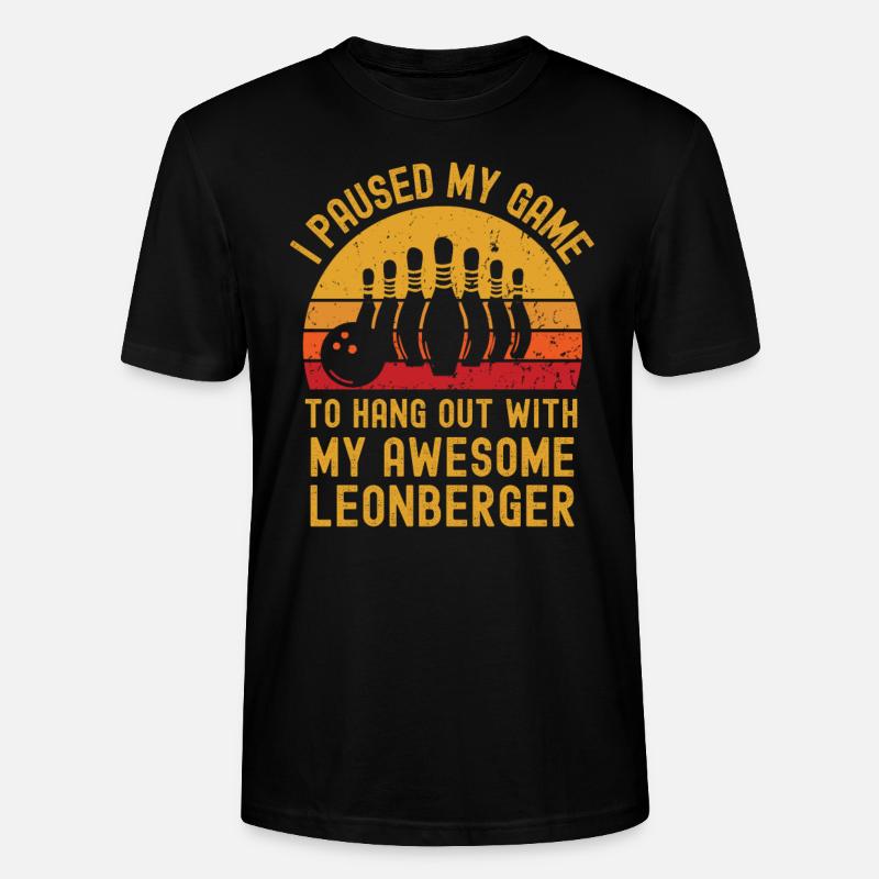 Bowling und Leonberger - Stanley/Stella Unisex Bio-T-Shirt CRAFTER - Schwarz