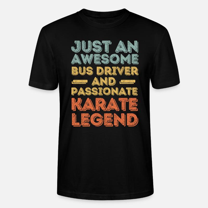 Chauffeur de bus Karaté rétro - T-shirt bio CRAFTER Stanley Stella Unisexe - noir