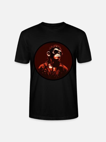 Affe Gangsterboss - Stanley/Stella Unisex Bio-T-Shirt CRAFTER - Schwarz
