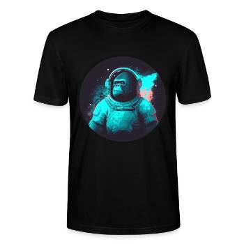 Singe en combinaison spatiale - T-shirt bio CRAFTER Stanley Stella Unisexe - noir - Devant - Alina (178cm) & Michal (187cm)