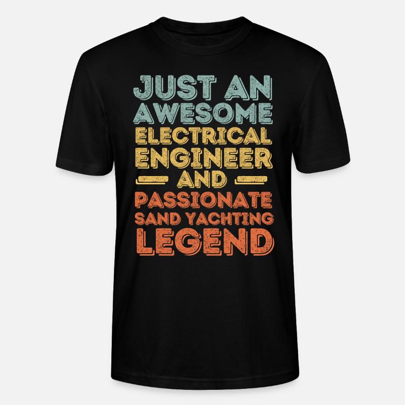 Electrical engineer sand sails retro - Stanley/Stella CRAFTER Unisex Organic T-Shirt - black