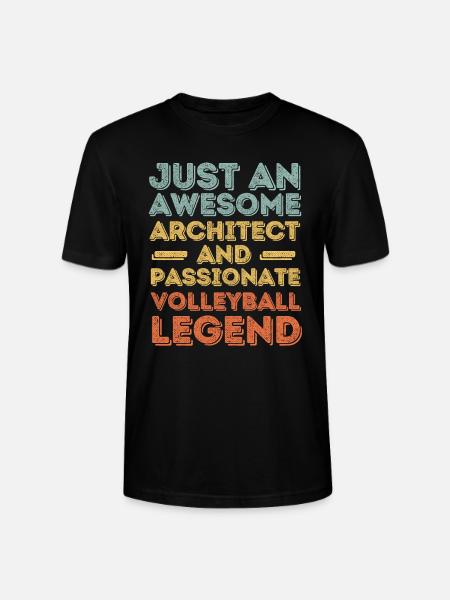 Architect Volleyball retro - Stanley/Stella CRAFTER Unisex Organic T-Shirt - black