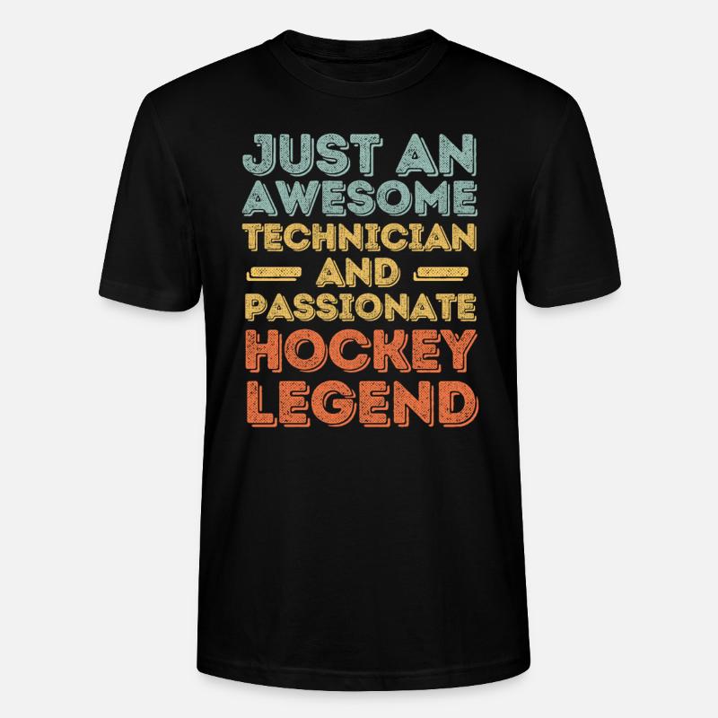 Techniker Hockey retro - Stanley/Stella Unisex Bio-T-Shirt CRAFTER - Schwarz