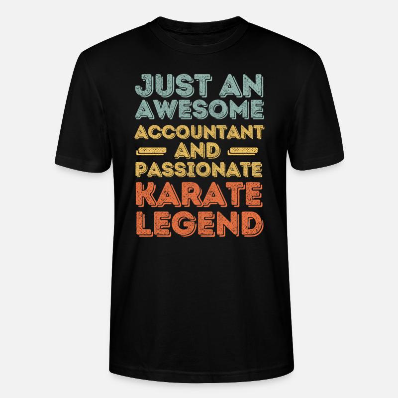 Comptable Karaté rétro - T-shirt bio CRAFTER Stanley Stella Unisexe - noir