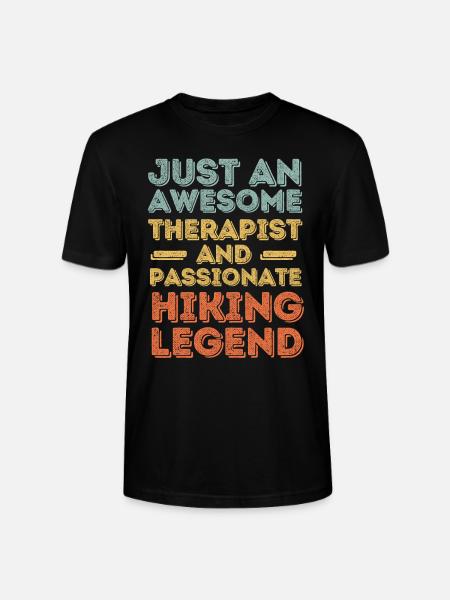 Therapeut Wandern retro - Stanley/Stella Unisex Bio-T-Shirt CRAFTER - Schwarz