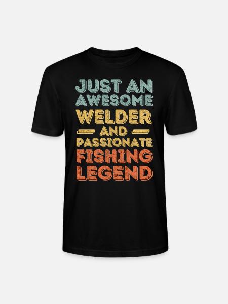 Welder fishing retro - Stanley/Stella CRAFTER Unisex Organic T-Shirt - black